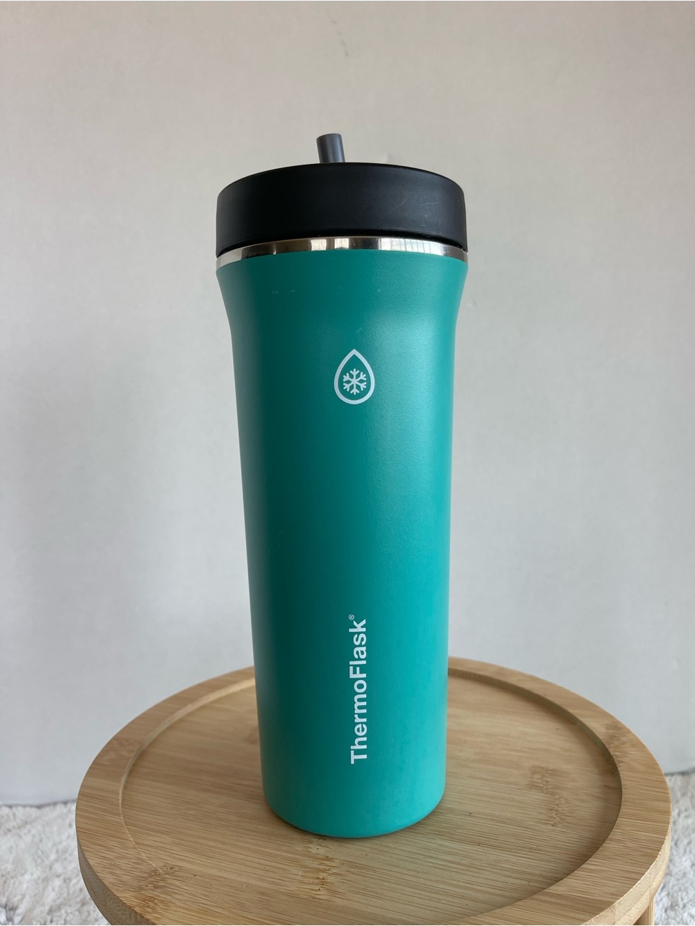 ThermoFlask Teal Insulated Tumbler with Straw Lid 32 oz